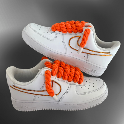 Nike AF1® - Orange Rope laces + orange crystal